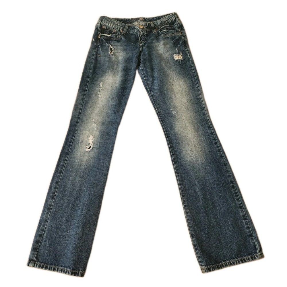 LTB by Little Big Women's 29x34 Distressed Jeans Blue Denim Y2K Made Turkey